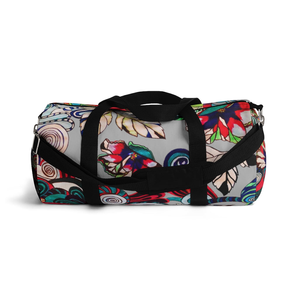 Artsy Floral Pop Slate Duffel Bag