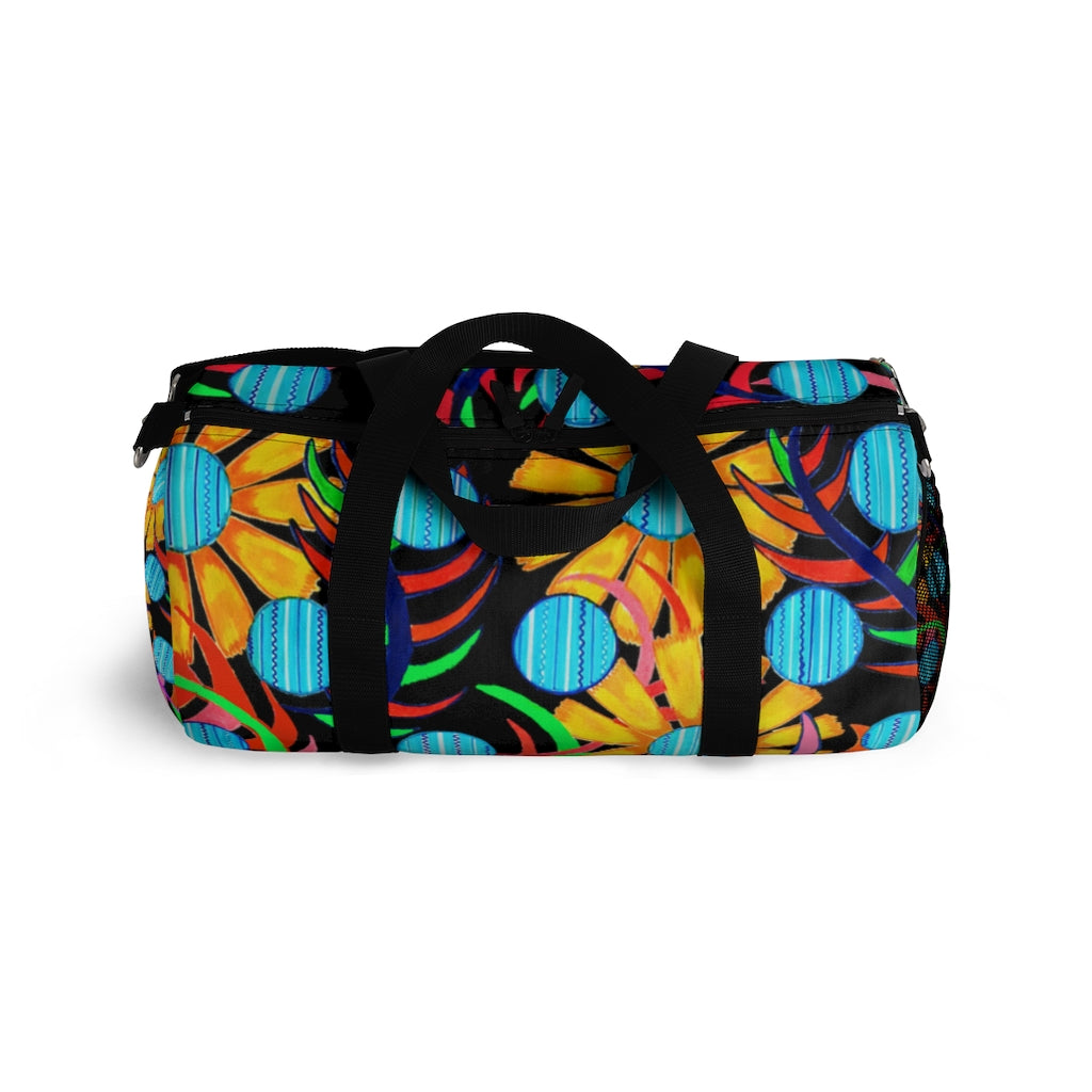 Sunflower Black Duffel Bag