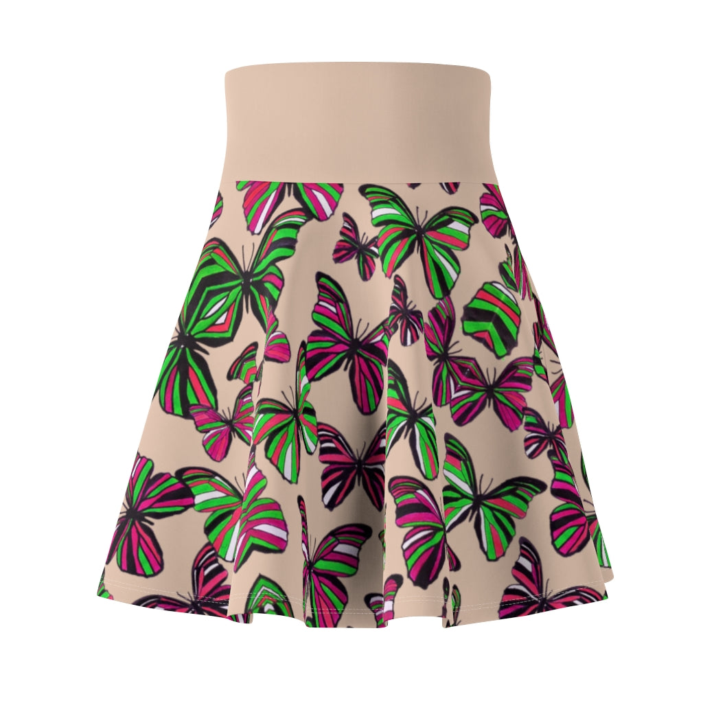 Butterflies Iced Coffee Skater Skirt