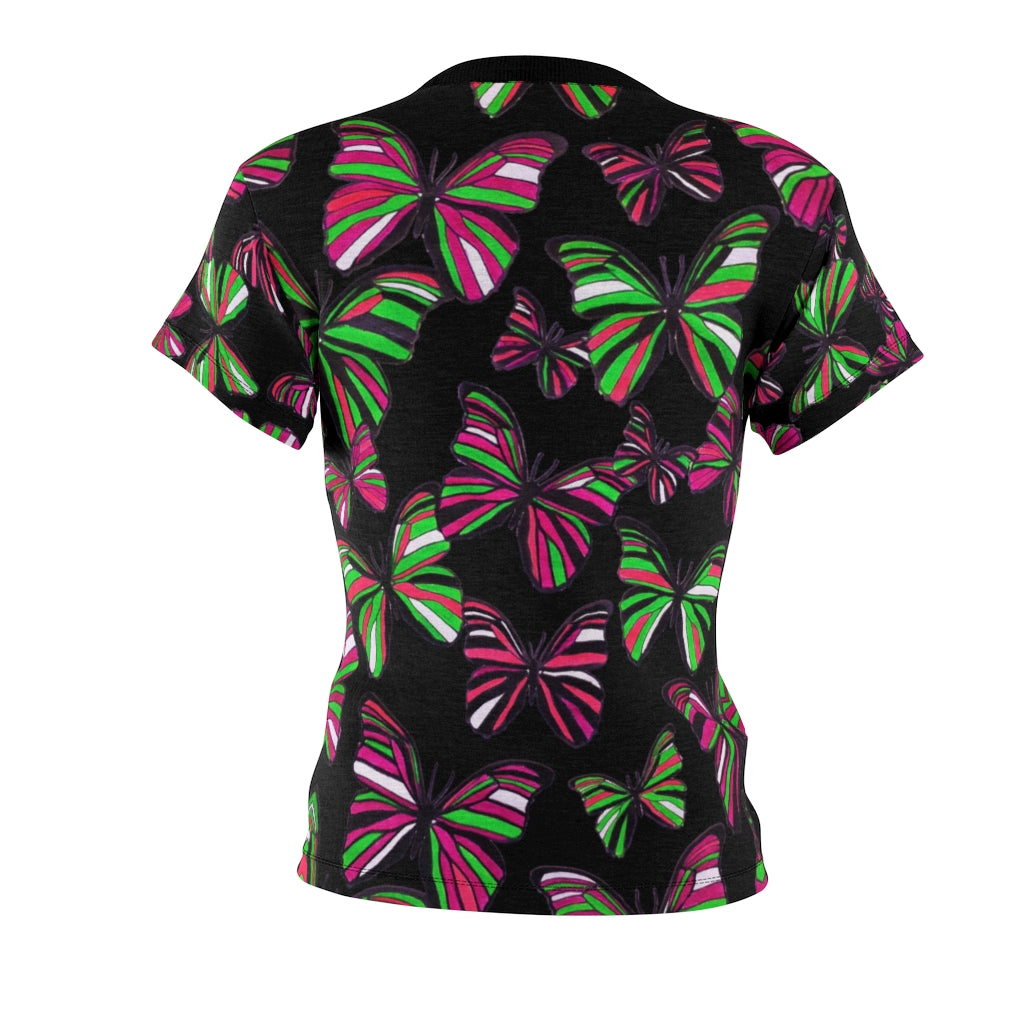 Butterflies AOP Black T-shirt