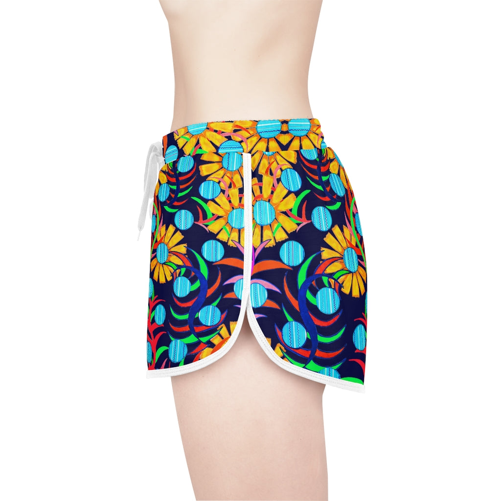 Ink Sunflower Relaxed Shorts