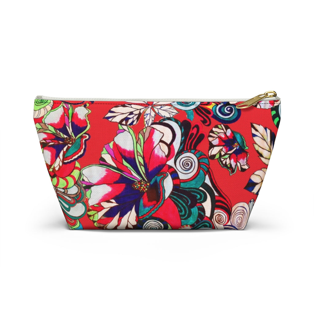 Floral Pop Red Accessory Pouch