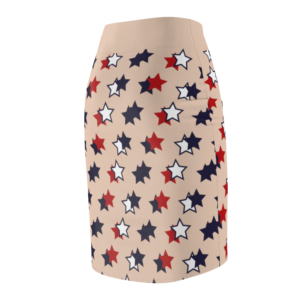AOP Starry Nude Pencil Skirt