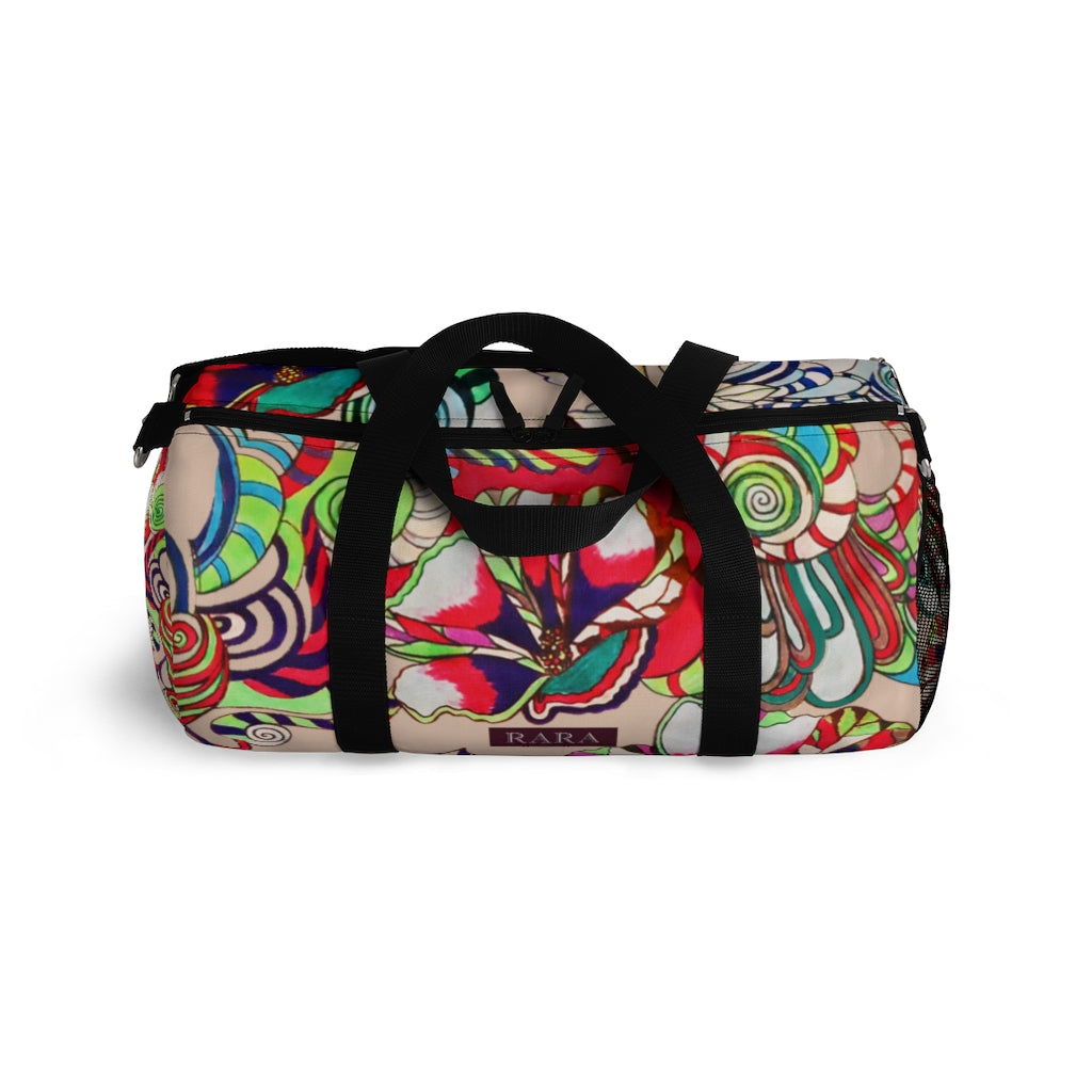 Artsy Floral Pop Nude Duffel Bag
