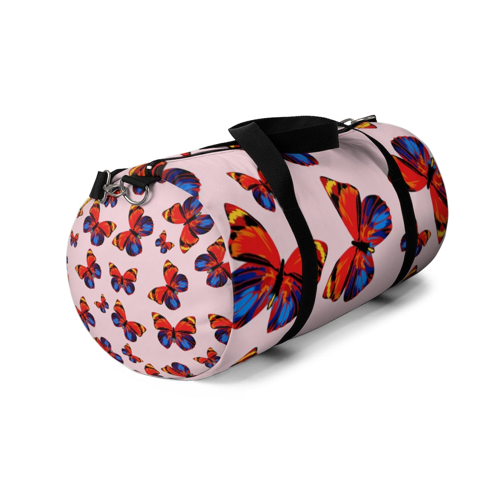 Tangerine Butterflies Duffel Bag