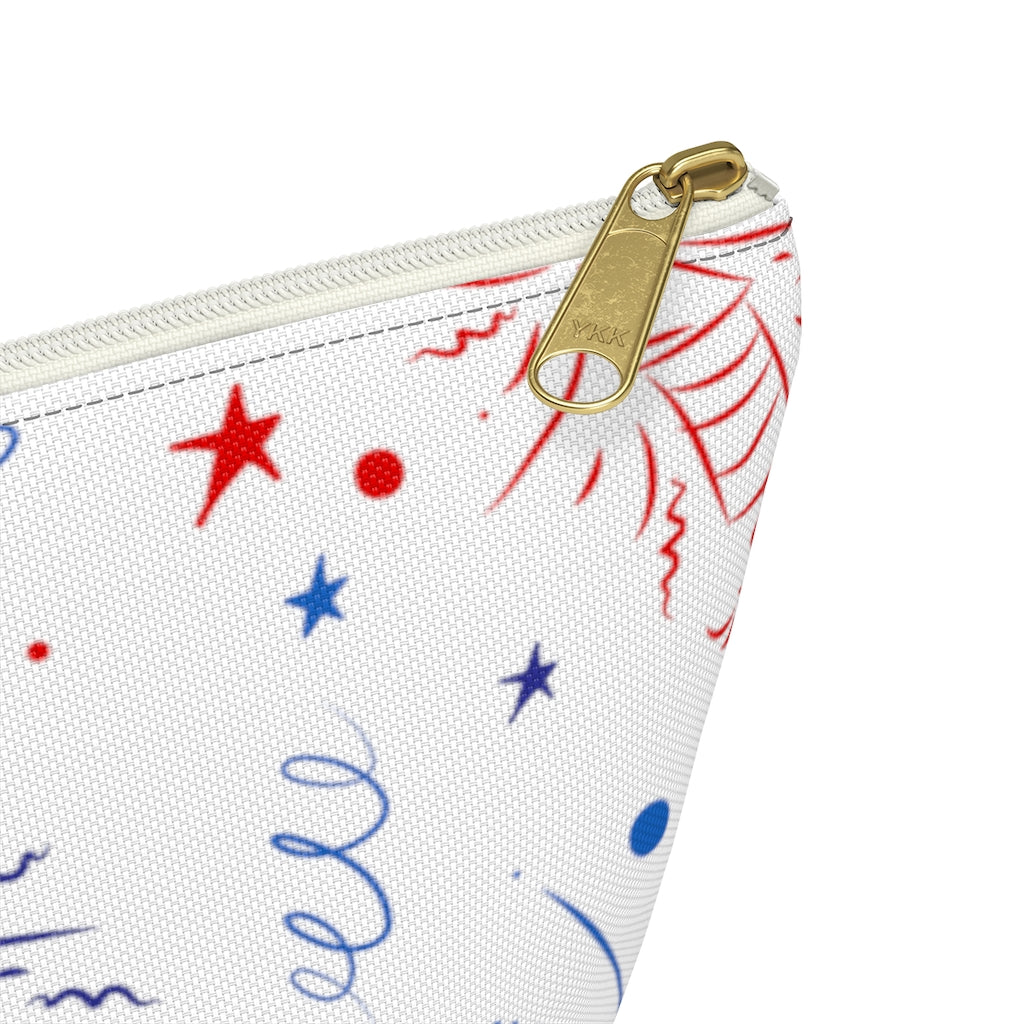 Firecracker White Accessory Pouch