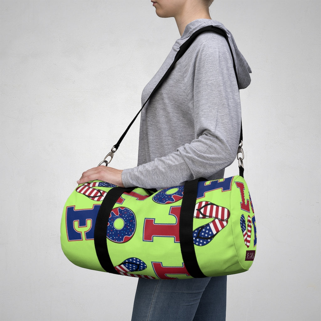 American Love Lime Duffel Bag