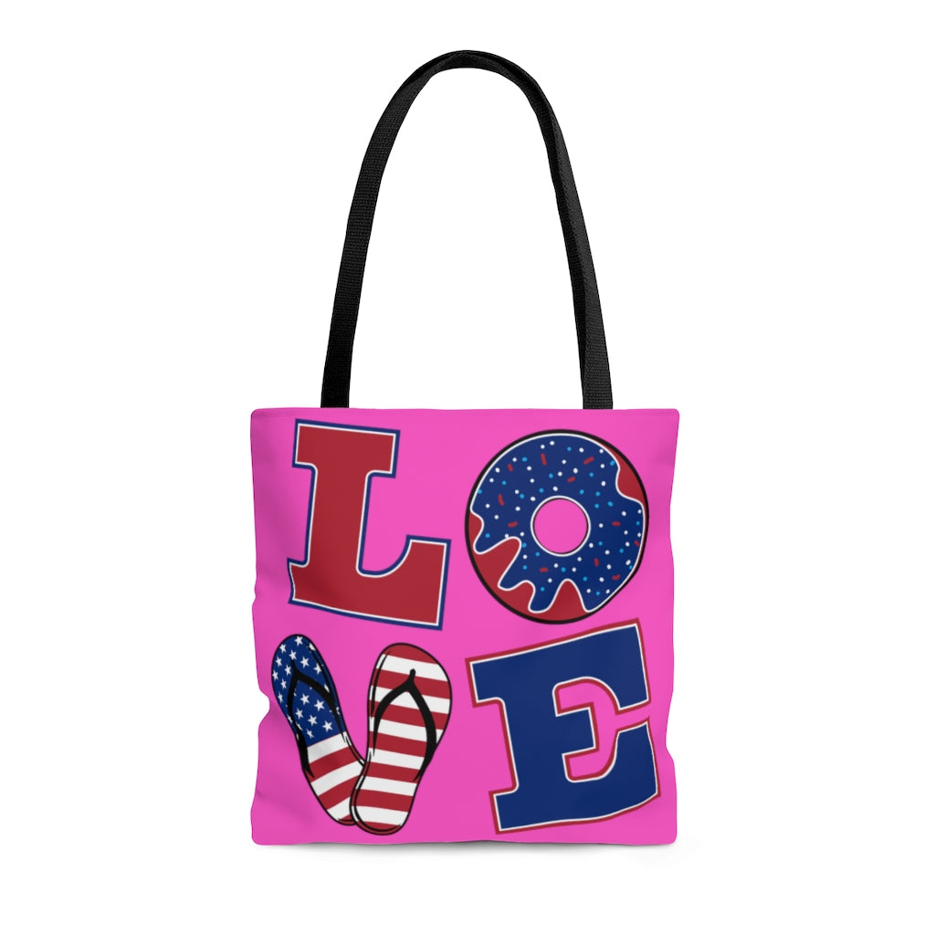 AOP American Love Candy Tote Bag