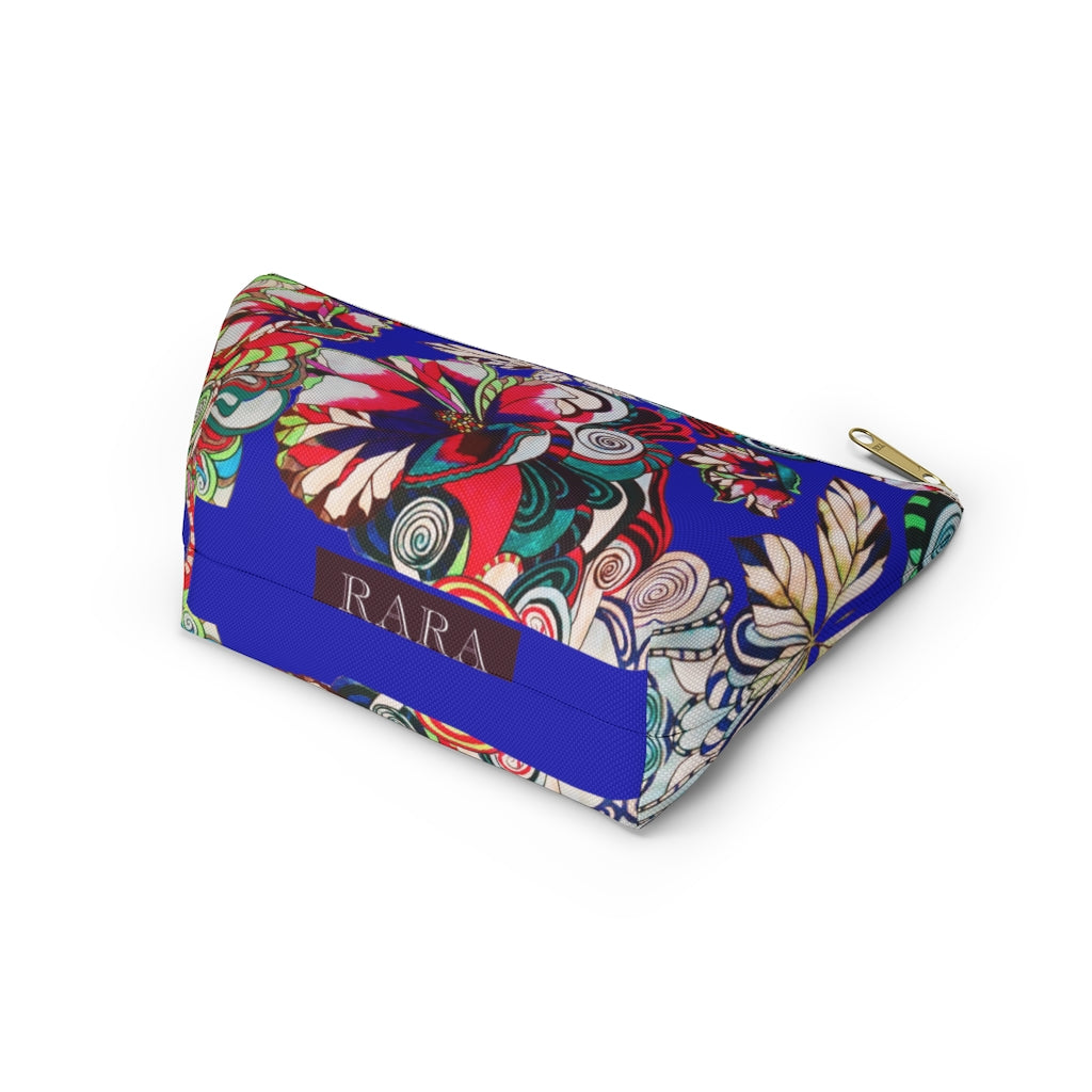 Floral Pop Electric Blue Accessory Pouch