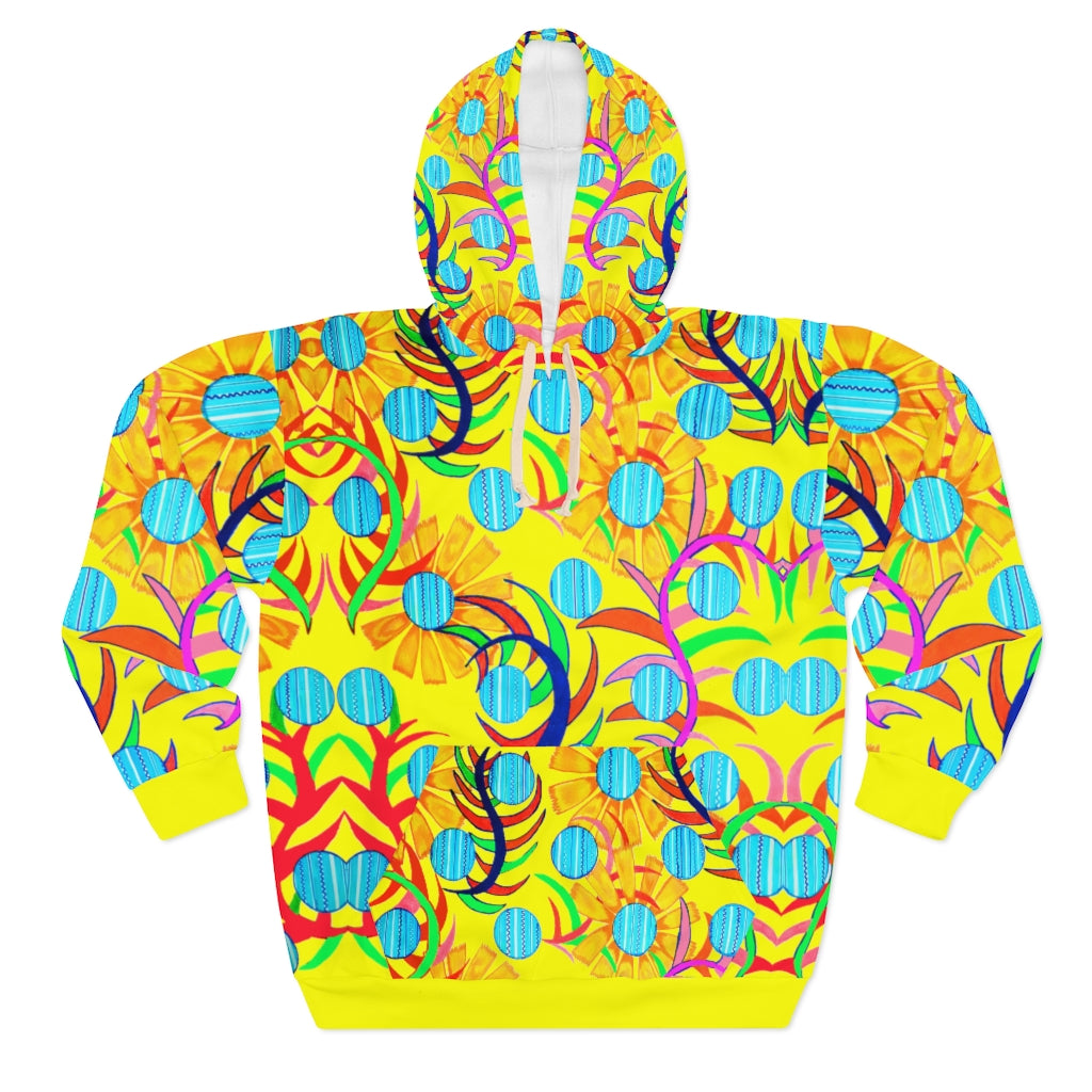 Unisex Sunflower Pullover Yellow Hoodie