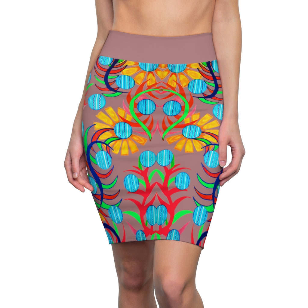 Sunflower Cider Pencil Skirt