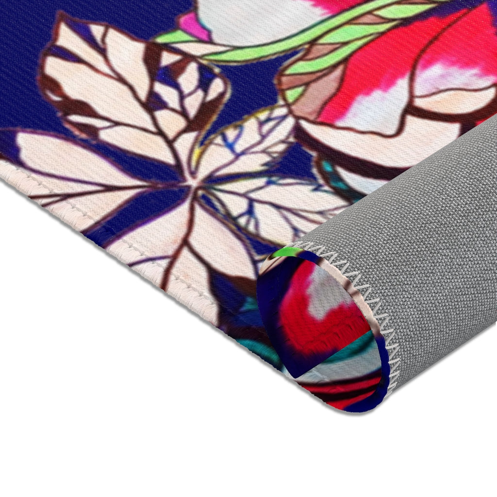 Artsy Floral Pop Royal Ink Rug