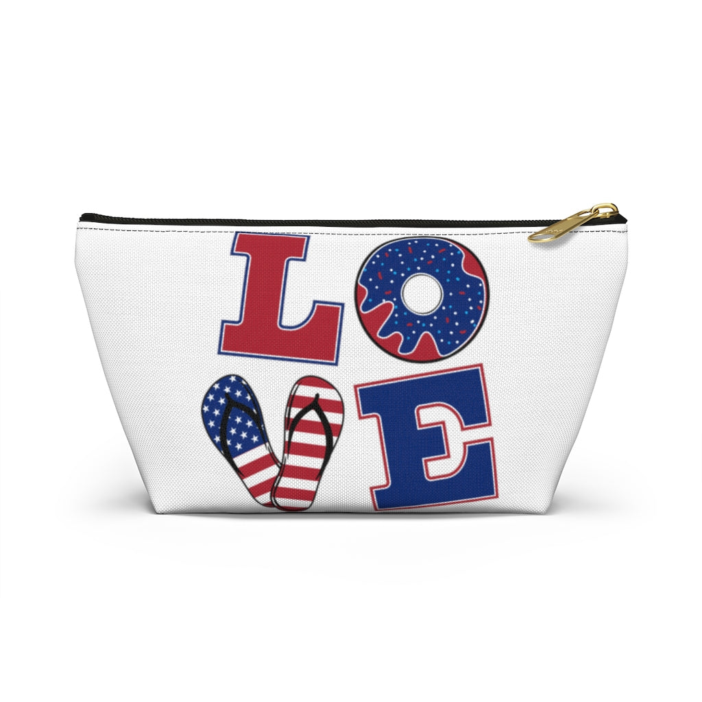 Love White Accessory Pouch