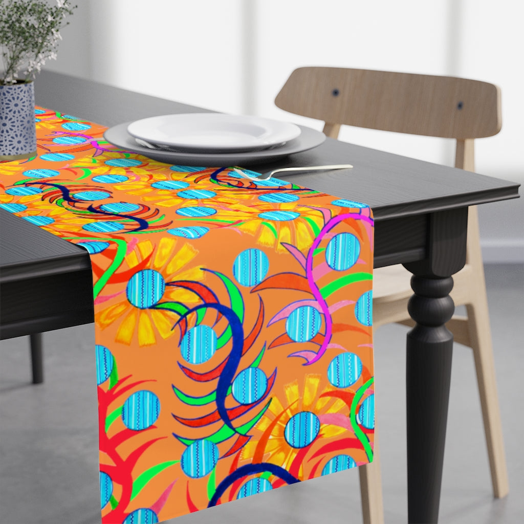 Sunflower Peach Table Runner