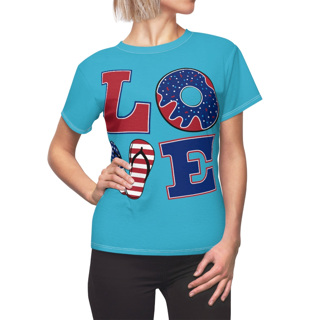 L.O.V.E. 'merica Aqua T-Shirt