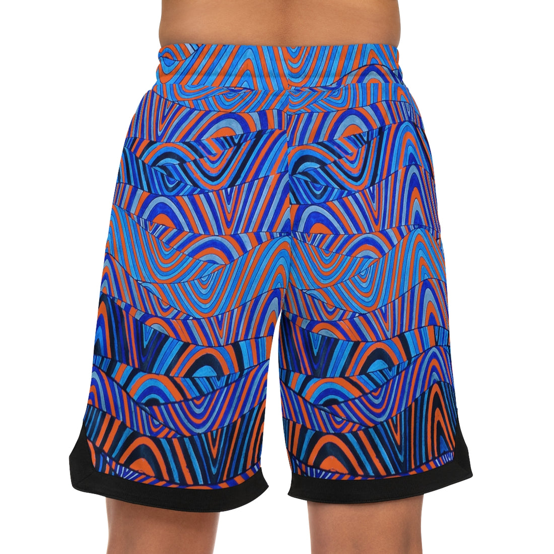 Orange Sonic Basketball Rib Shorts (AOP)