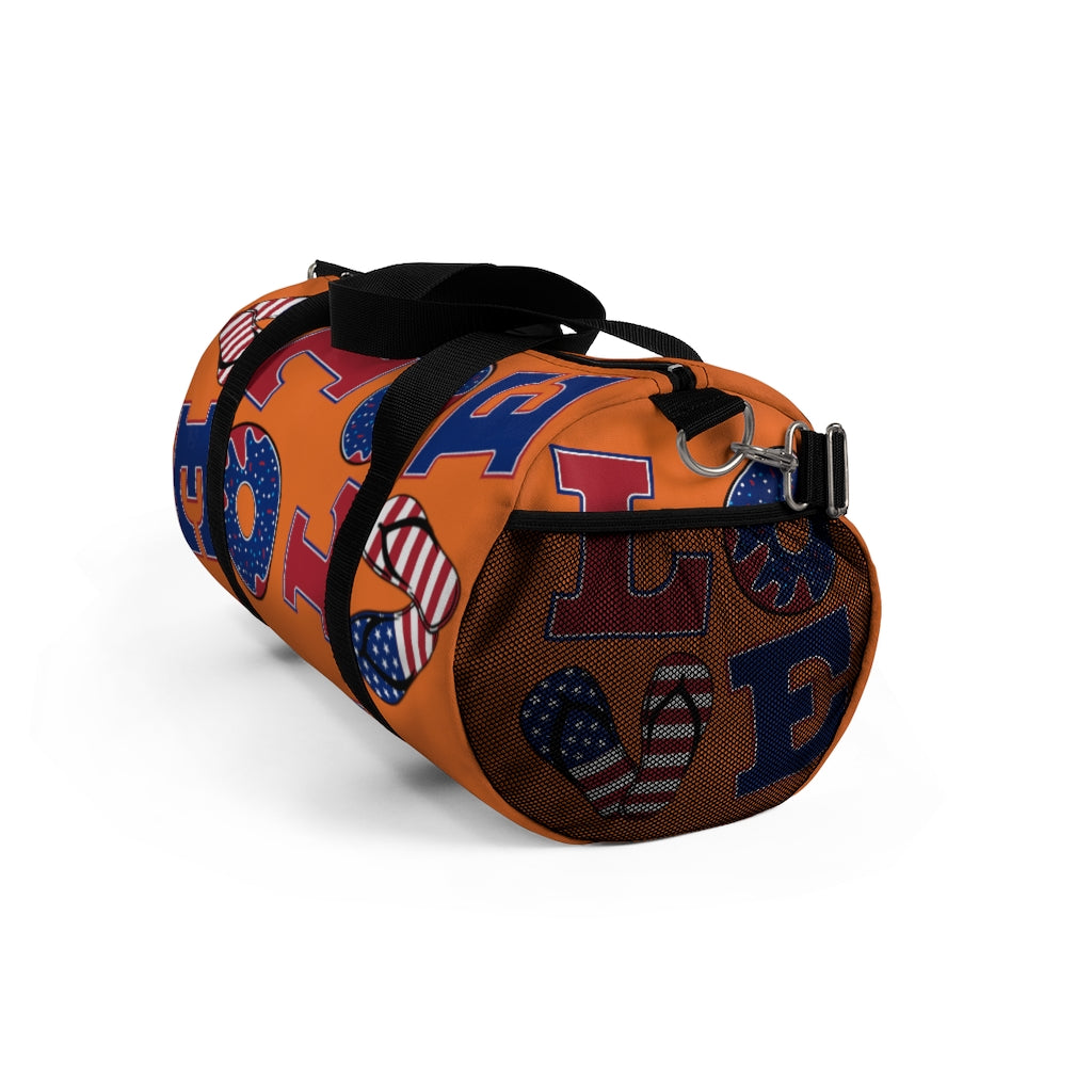 American Love Orange Duffel Bag