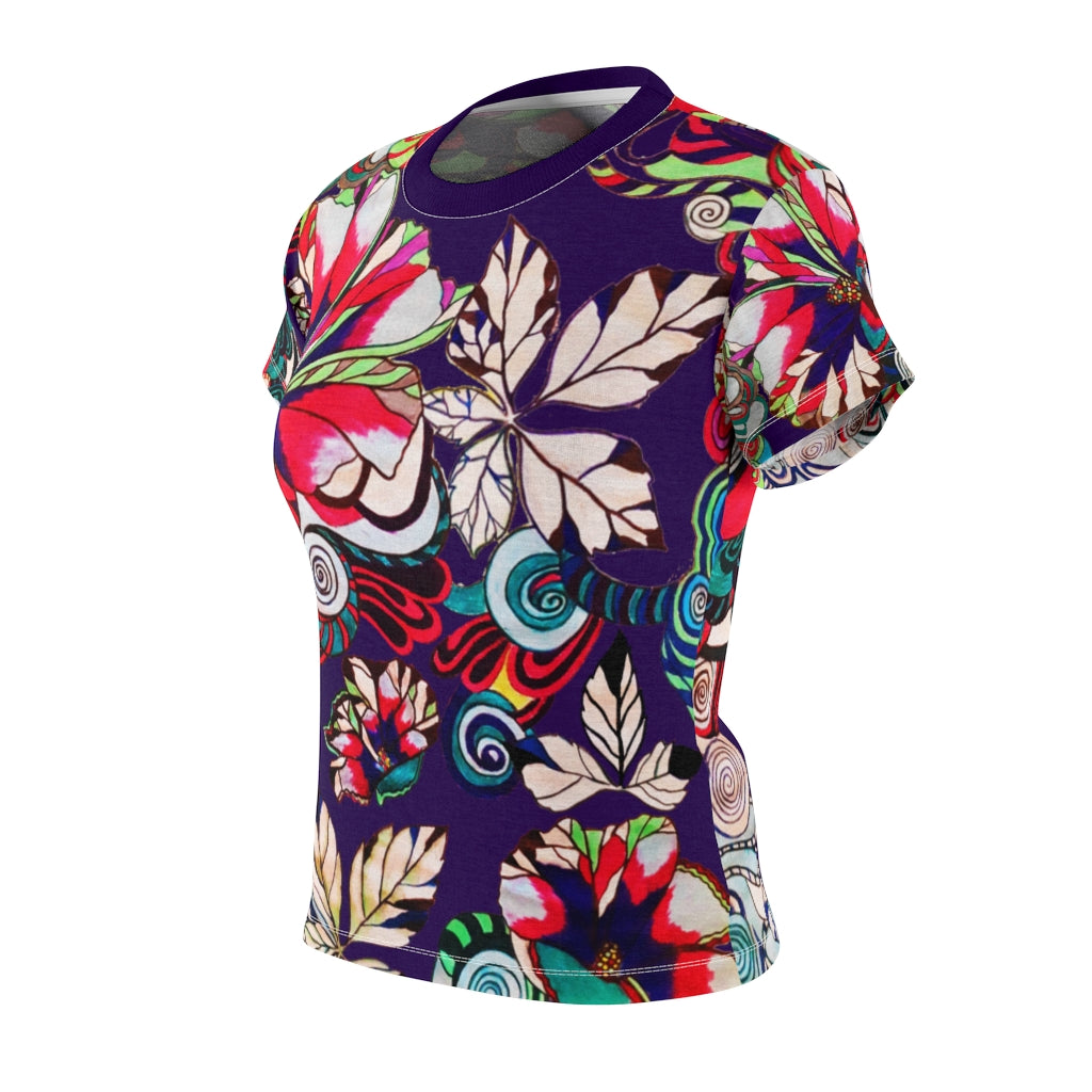Graphic Floral AOP Violet T-Shirt