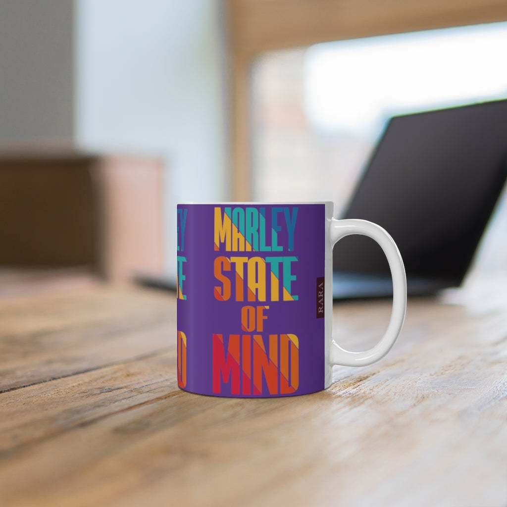 Marley Multi Print Purple Ceramic Mug 11oz