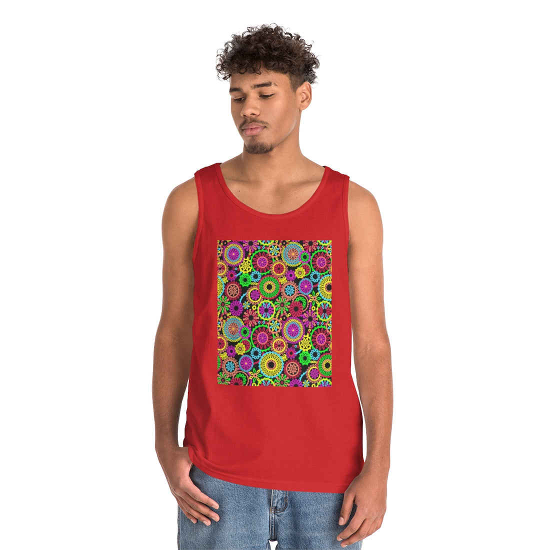 Unisex 70's Vibe Black Tank Top