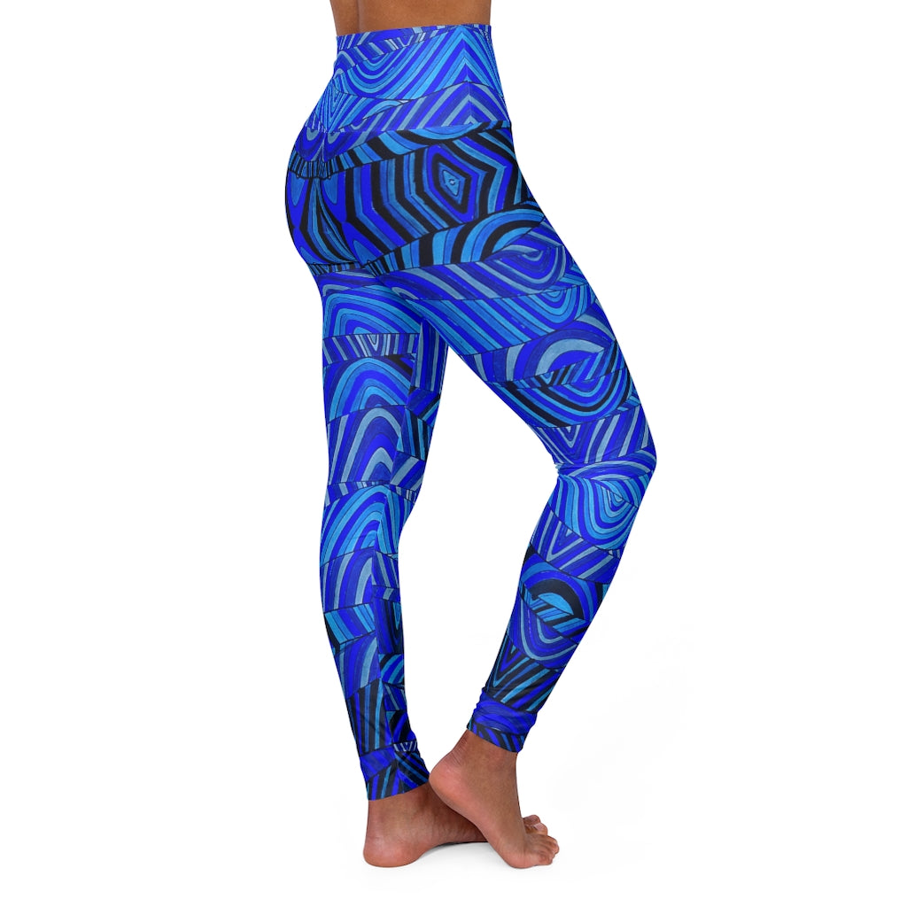 Electric Blue Sonic Yoga Leggings
