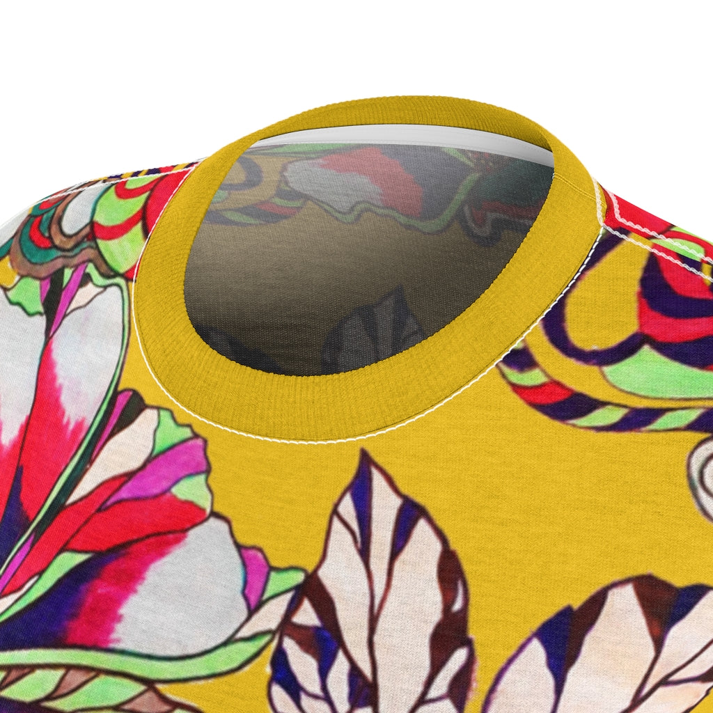 Graphic Floral AOP Yellow T-Shirt