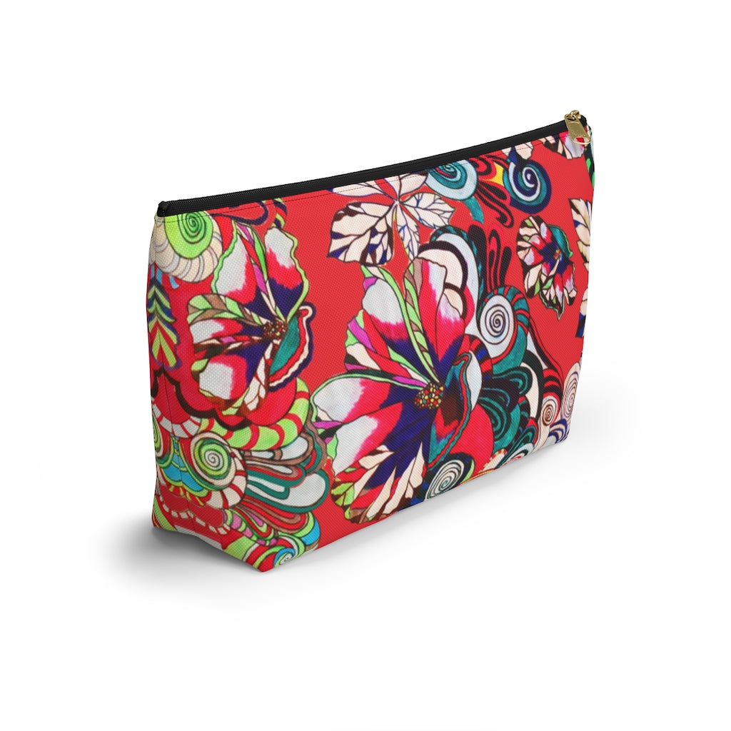 Floral Pop Red Accessory Pouch
