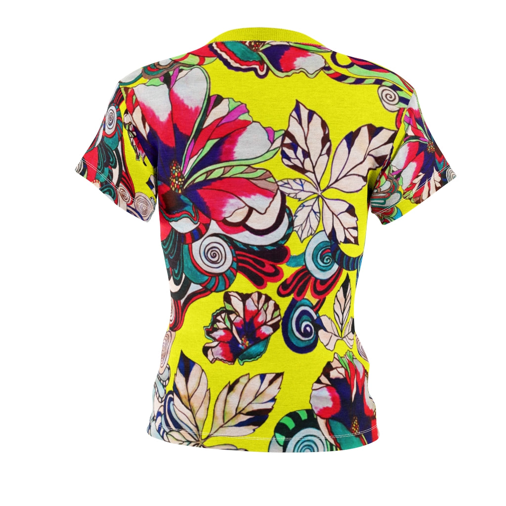 Graphic Floral AOP Canary T-Shirt