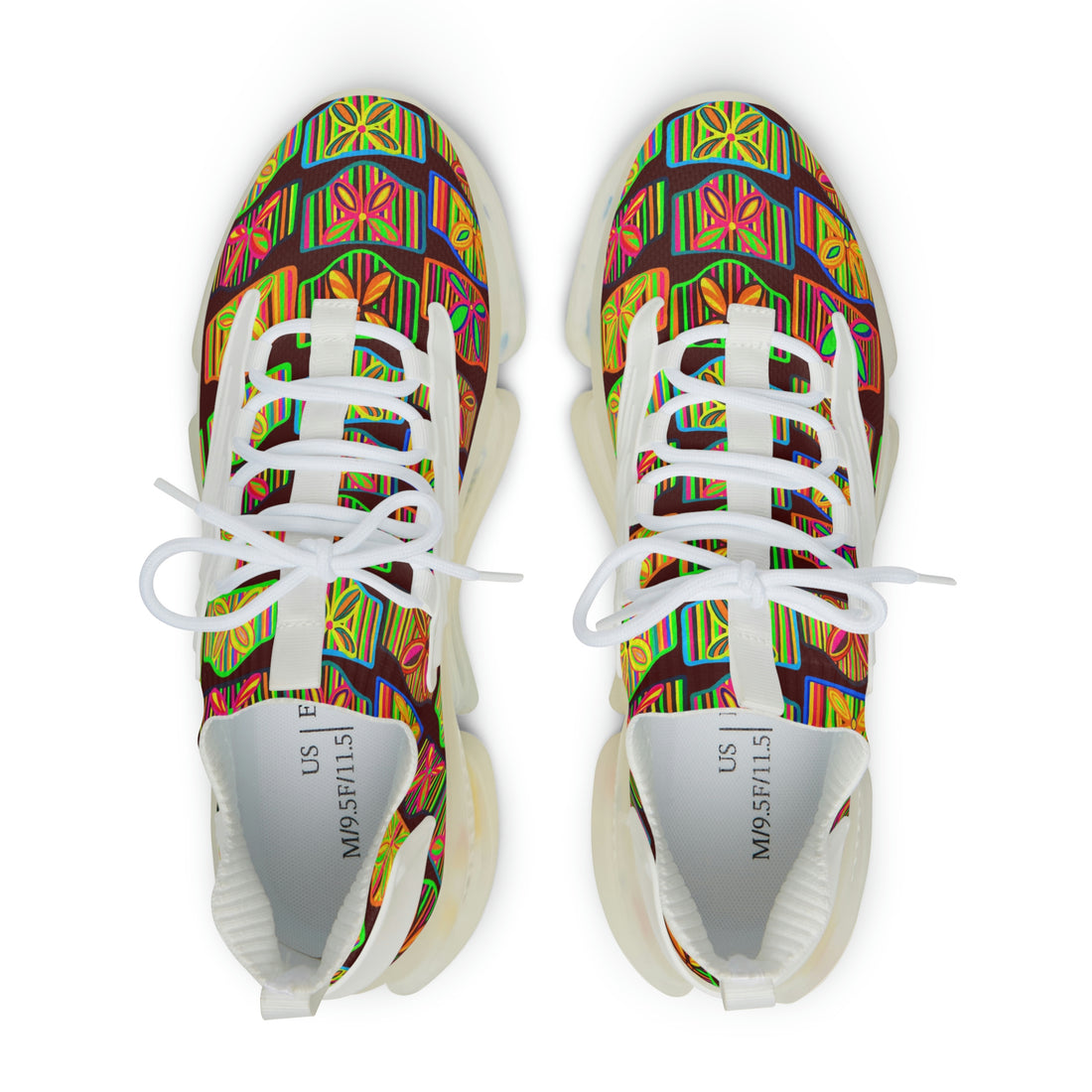 Marsala Deco Print OTT Men's Mesh Knit Sneakers