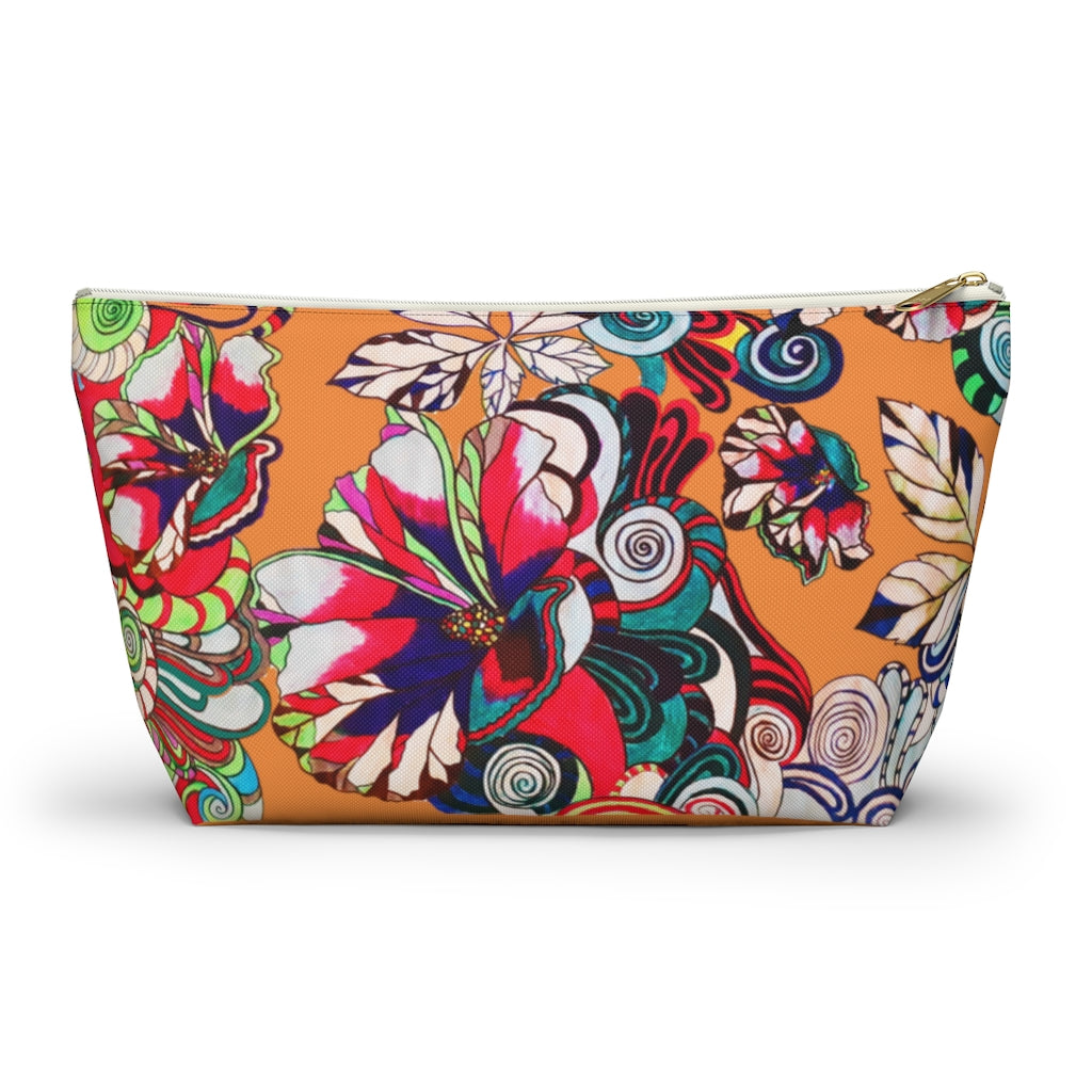 Floral Pop Peach Accessory Pouch