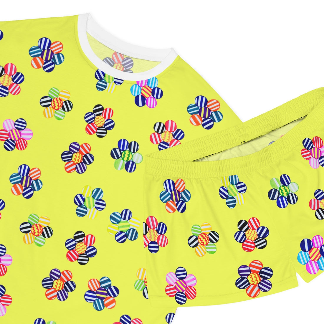 canary geometric floral pajama set