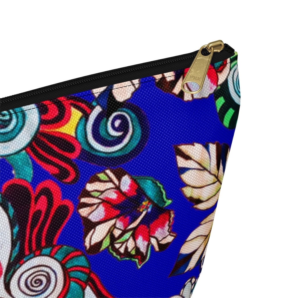 Floral Pop Electric Blue Accessory Pouch
