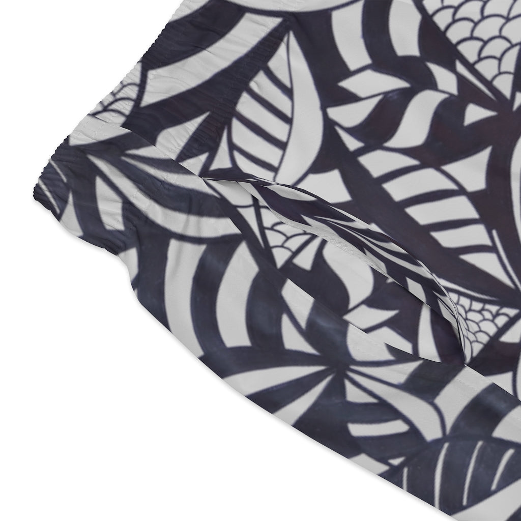 Slate Tropical Minimalist Swimming Trunks