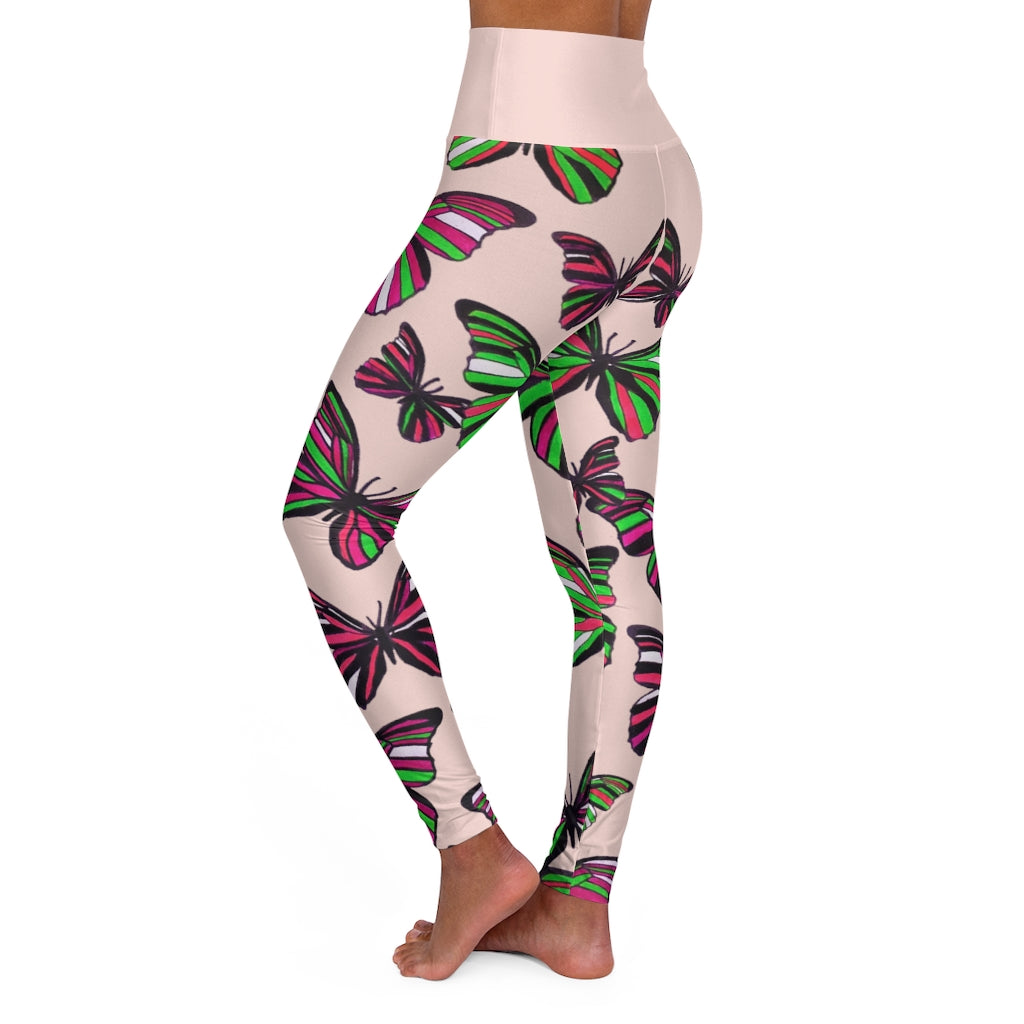 High Waisted Tint Butterfly Leggings