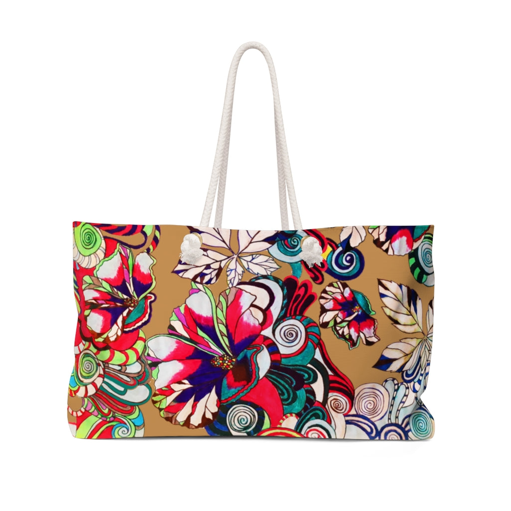 Artsy Floral Pop Tussock Weekender Bag