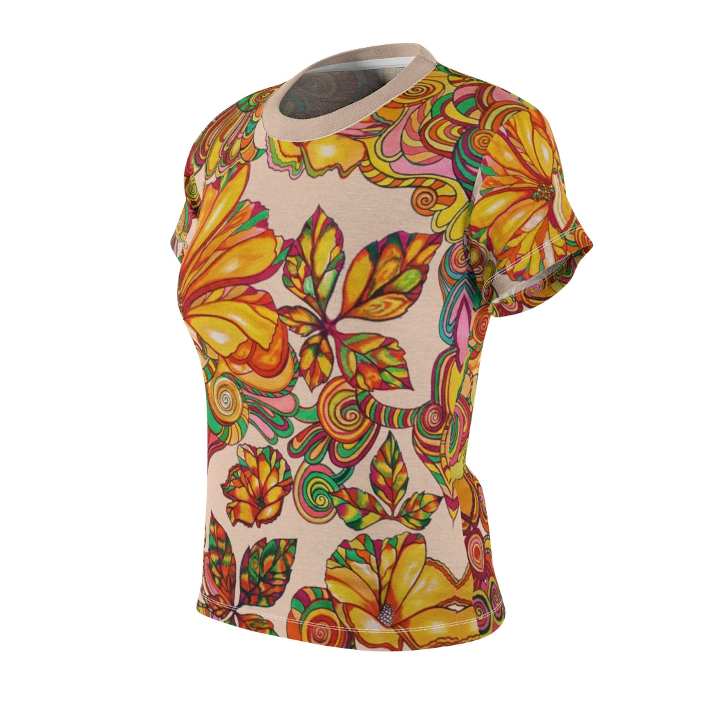 Artsy Floral Iced Coffee AOP T-Shirt