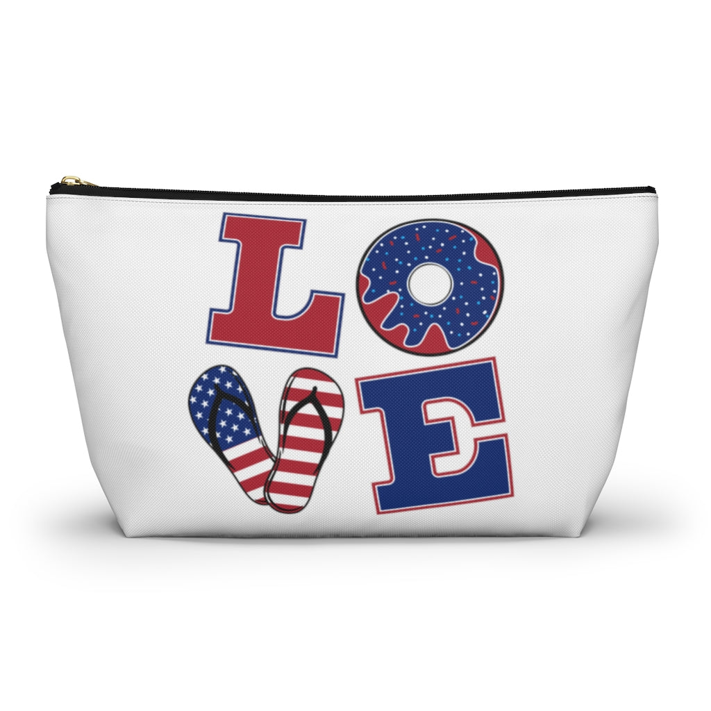 Love White Accessory Pouch