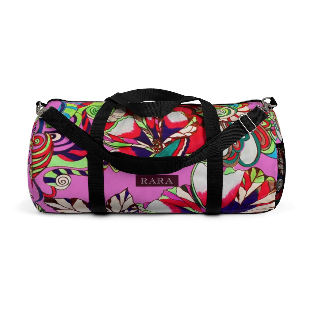 Artsy Floral Pop  Rose Duffel Bag