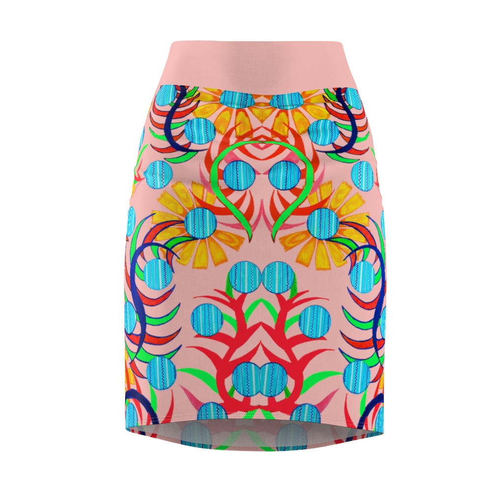 Sunflower Blush Pencil Skirt