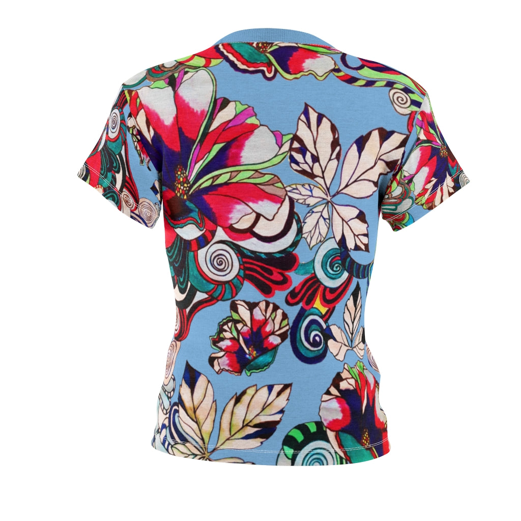Graphic Floral AOP Sky T-Shirt