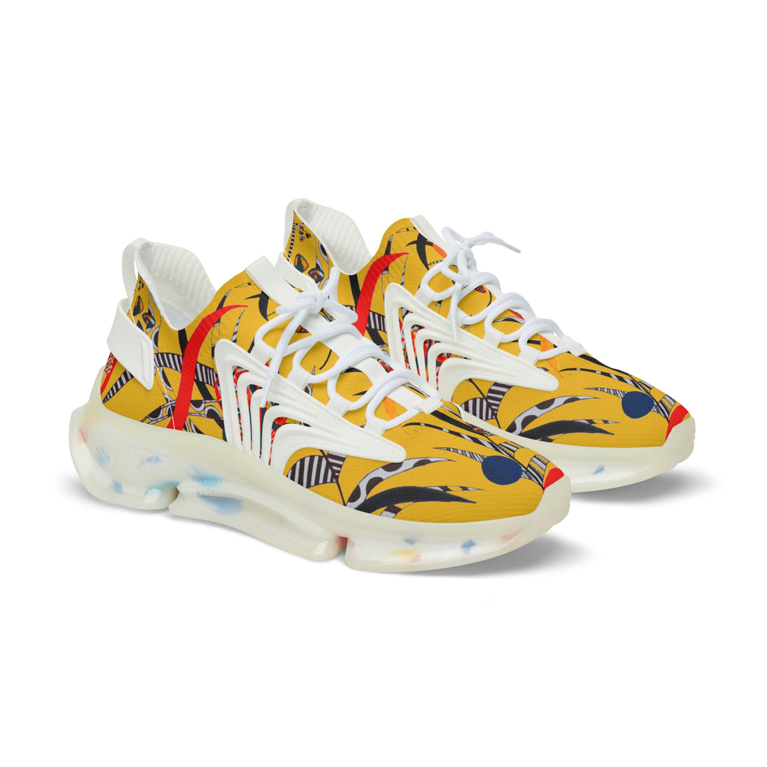 Yellow Wildly Wicked OTT Men's Mesh Knit Sneakers