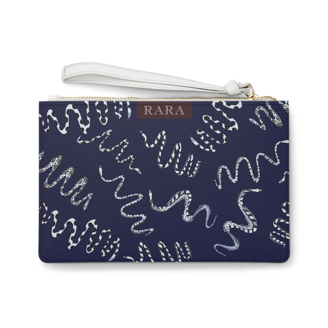 Ink Snake Print Clutch Bag