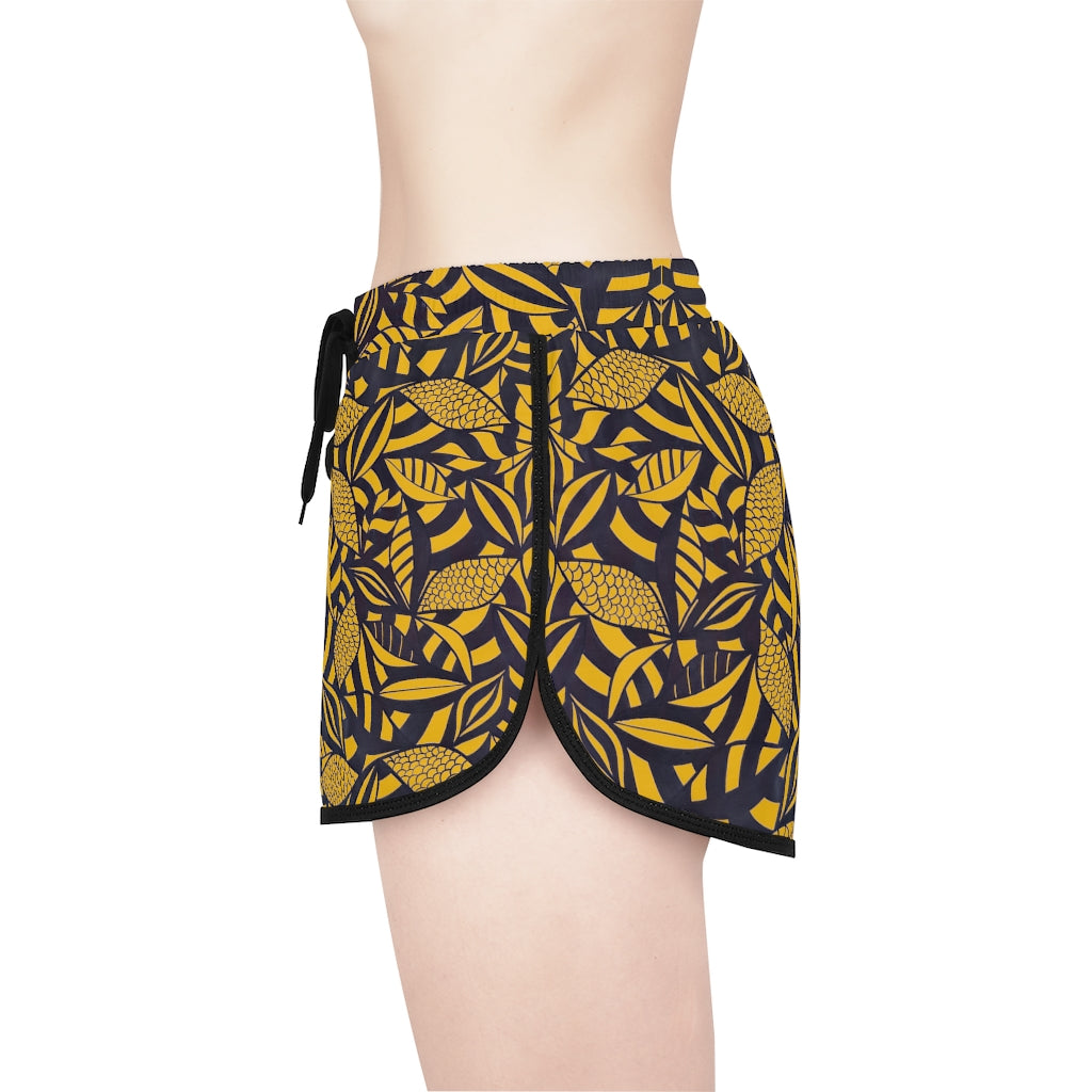 Yellow Tropical Minimalist Relaxed Shorts