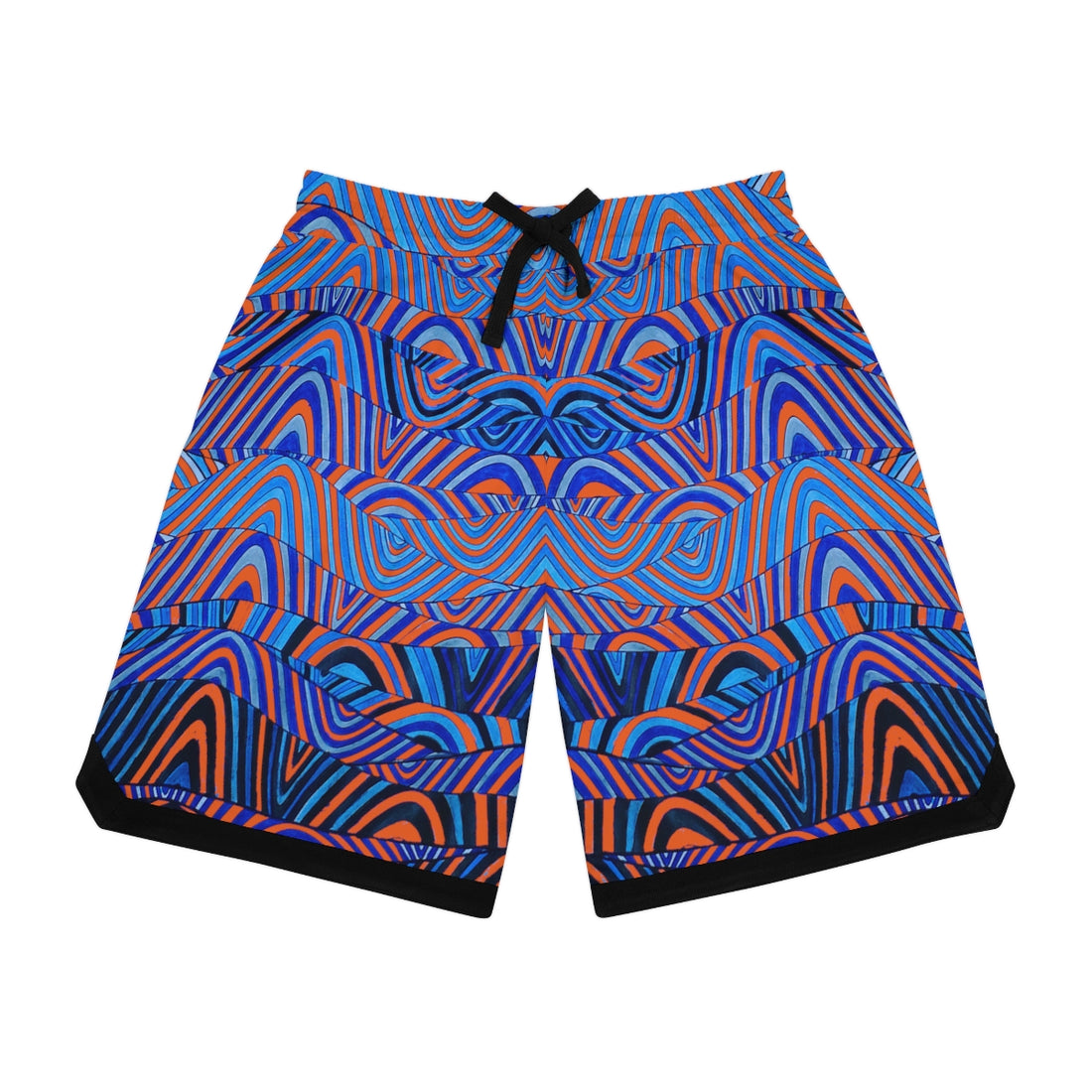 Orange Sonic Basketball Rib Shorts (AOP)