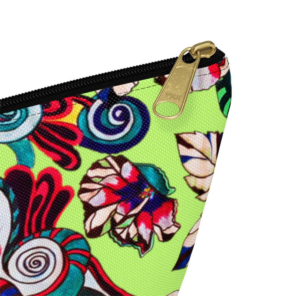 Artsy Floral Pop Lime Accessory Pouch