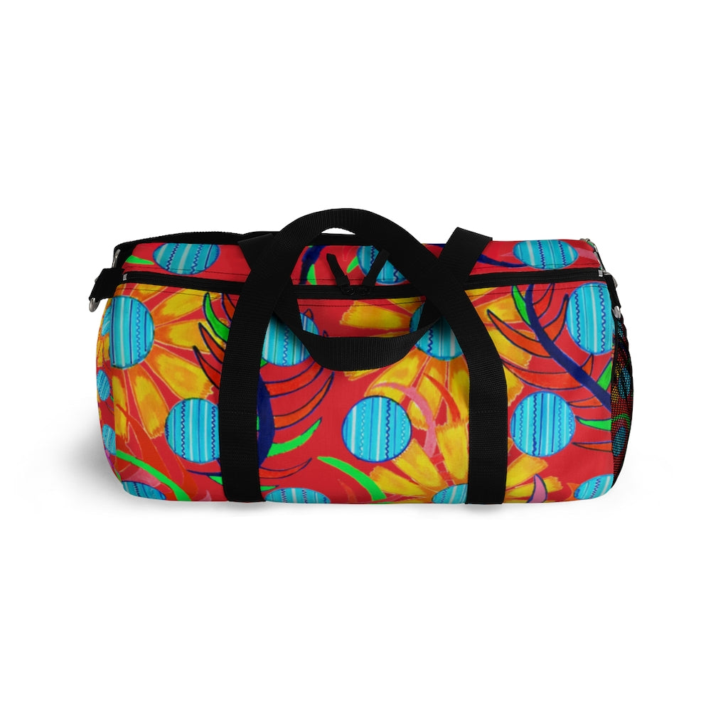 Sunflower Scarlet Duffel Bag