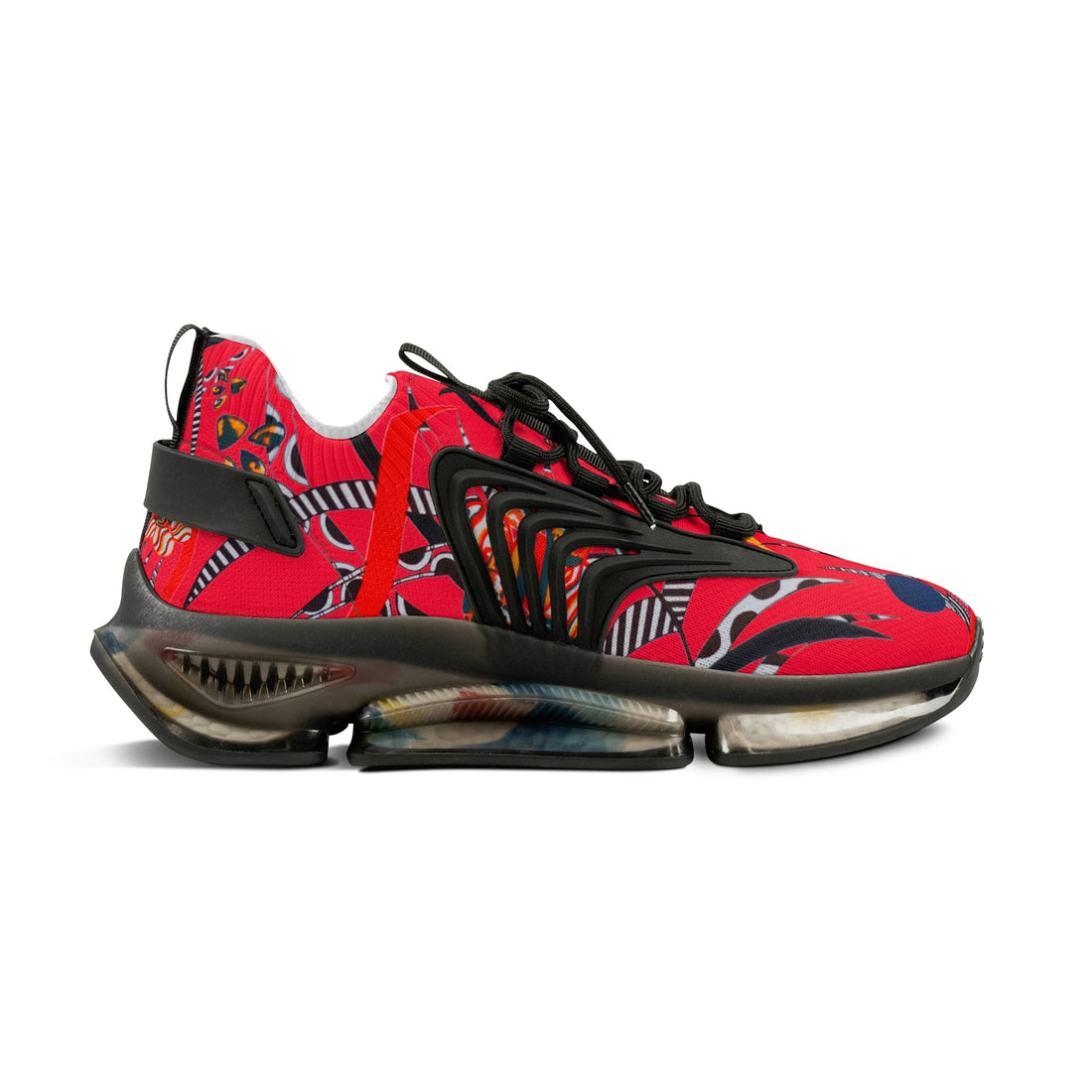 Red Wildly Wicked OTT Men's Mesh Knit Sneakers