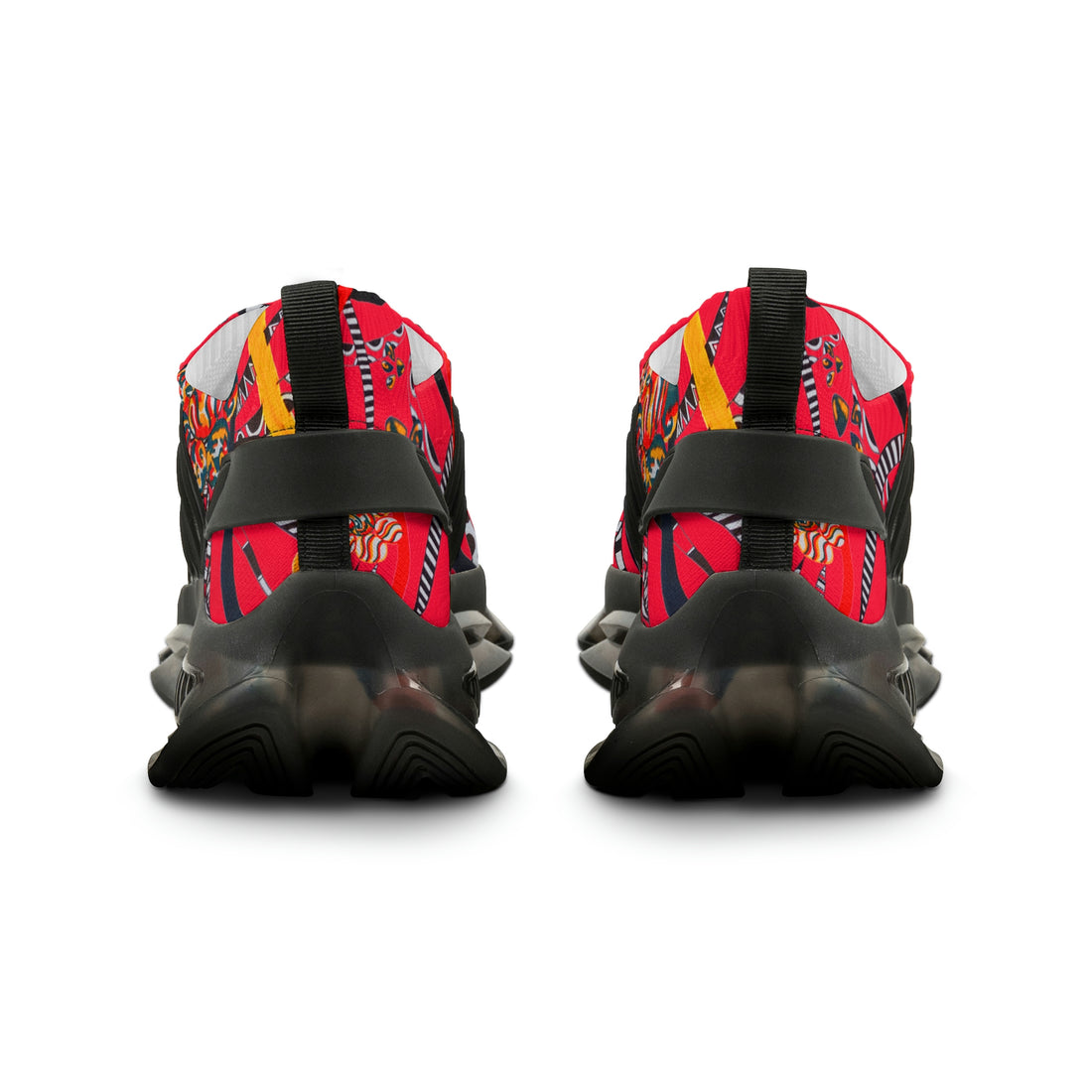 Red Wildly Wicked OTT Men's Mesh Knit Sneakers