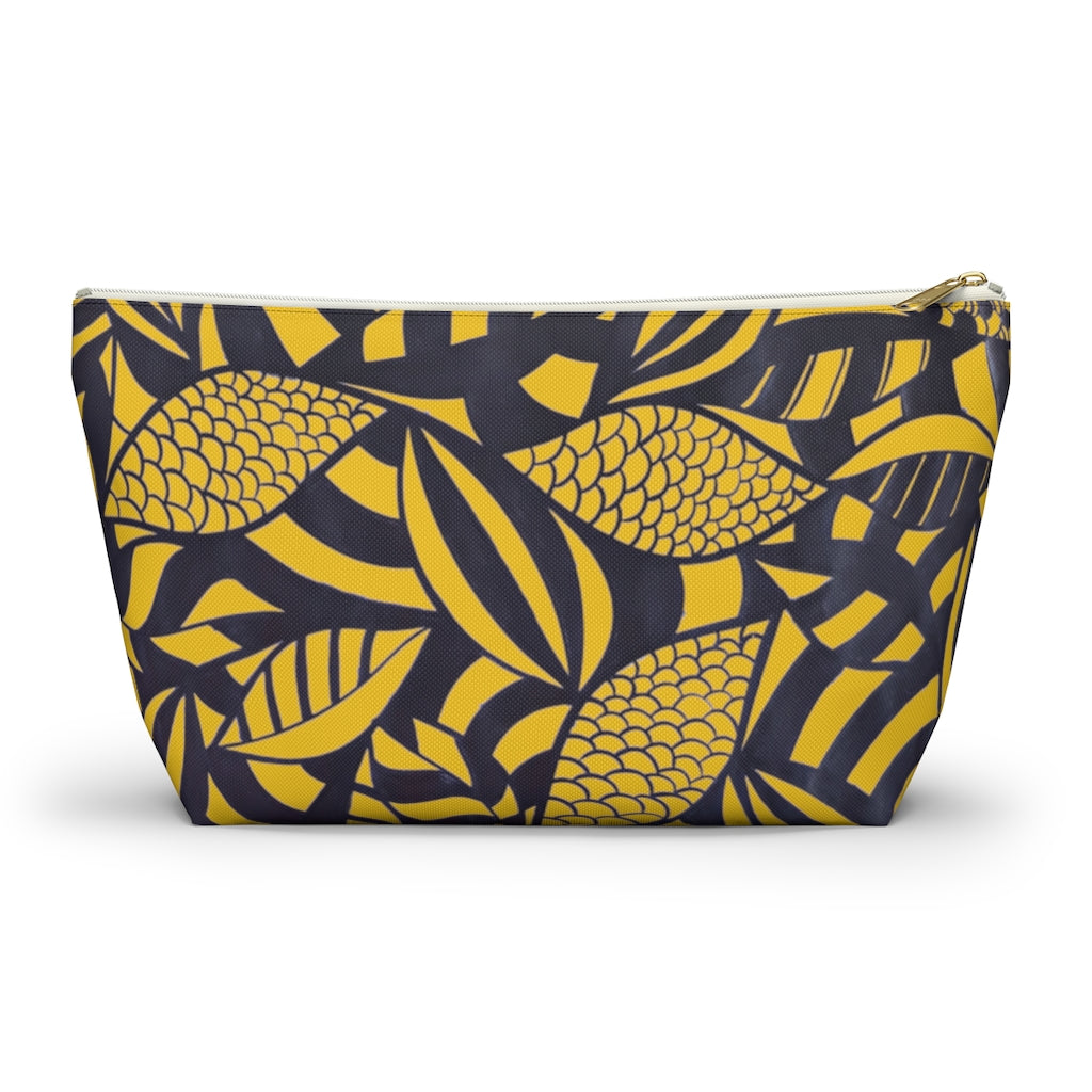 Yellow Tropical Minimalist Accessory Pouch