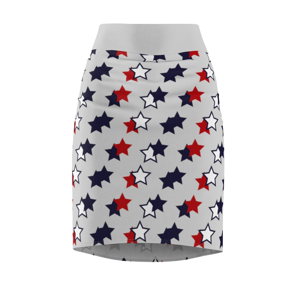 AOP Starry Slate Pencil Skirt